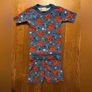 Hanna andersson Blue and Red Dragon Pajama Set